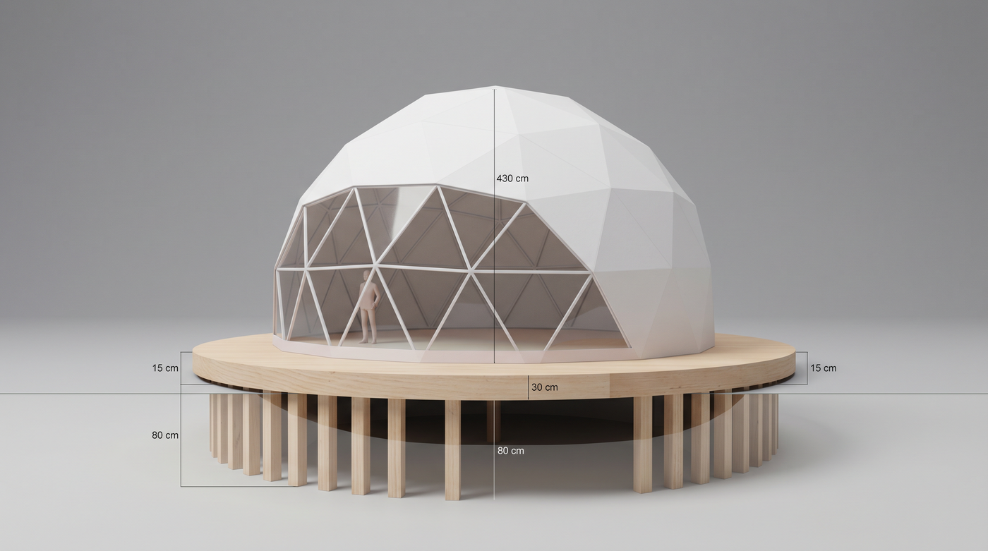 Geodesic dome visualization